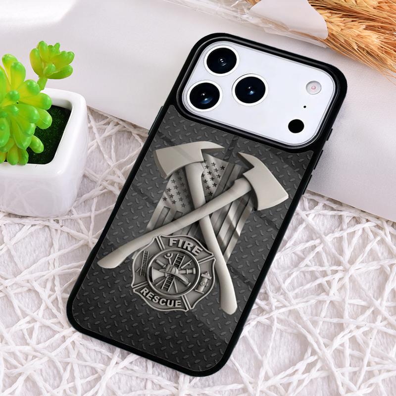 Fireman Firefighter soft Phone Case for iPhone 17 Air 16 15 11 12 14 13 Pro Max Shockproof Cover