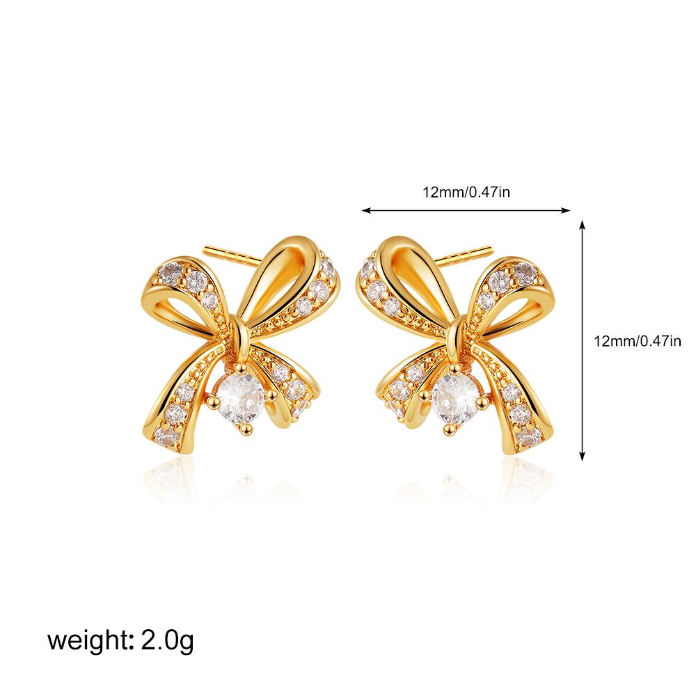Thick PVD Love Heart Pendant Drop Earrings 18K Gold Plated Bow Knot Non Tarnish Earring Summer Popular Daily Jewelry Gift Bijoux