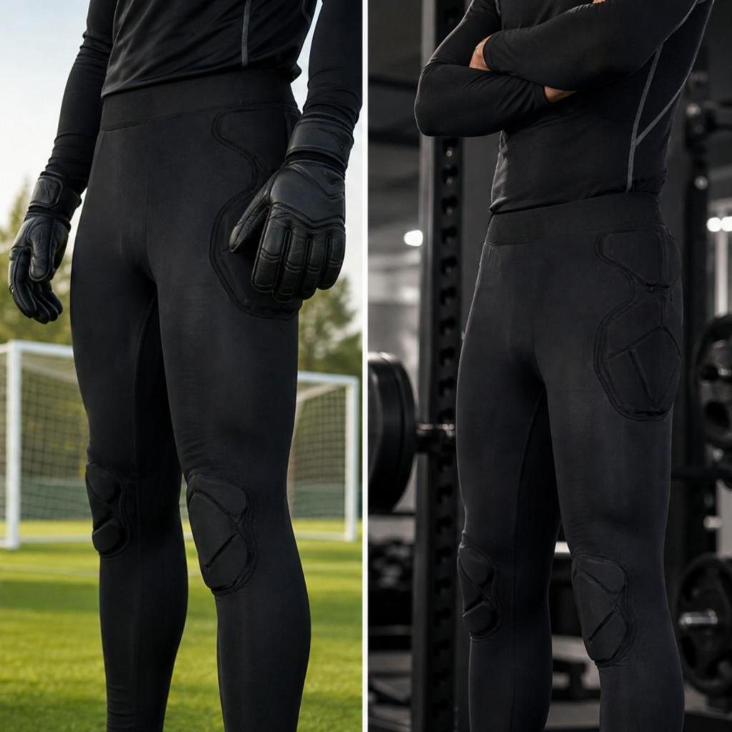 Padded Football Leggings Close-Fitting for Cooler Season Activity