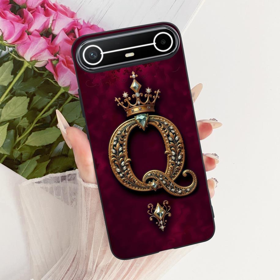 For Tecno Pova Slim Case Luxury Crown Letters Funda Soft Silicone Phone Cover For Tecno Pova Slim 5G Coque KM9 Shockproof Bumper
