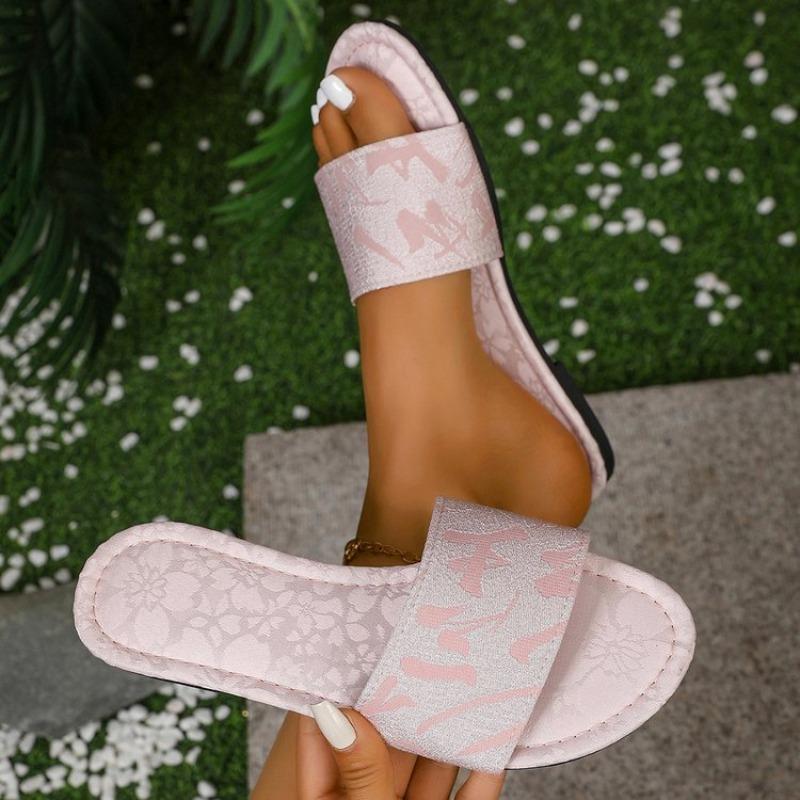 2026 New Casual Slippers Women Fashionable Non-Slip Wear-Resistant Soft Bottom Comfortable Flat Heel Sandals