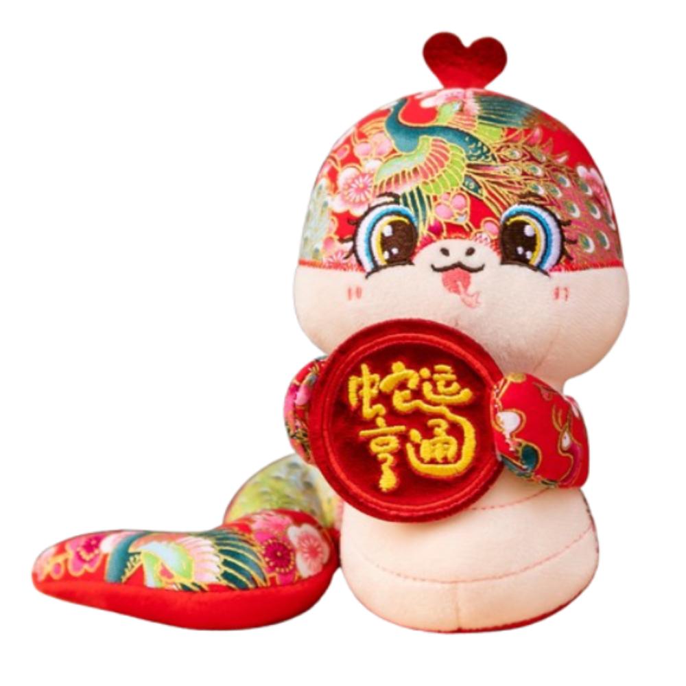 Stuffed Snake Year Mascot Toy Cute Lucky Snake Doll Plushies  Birthday Gifts