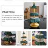 Resin Christmas Tree Cake Stand 2 Tier Cupcake Stand Dessert Tower Pastry Serving Tray Xmas Ornaments Table Decoration 2025