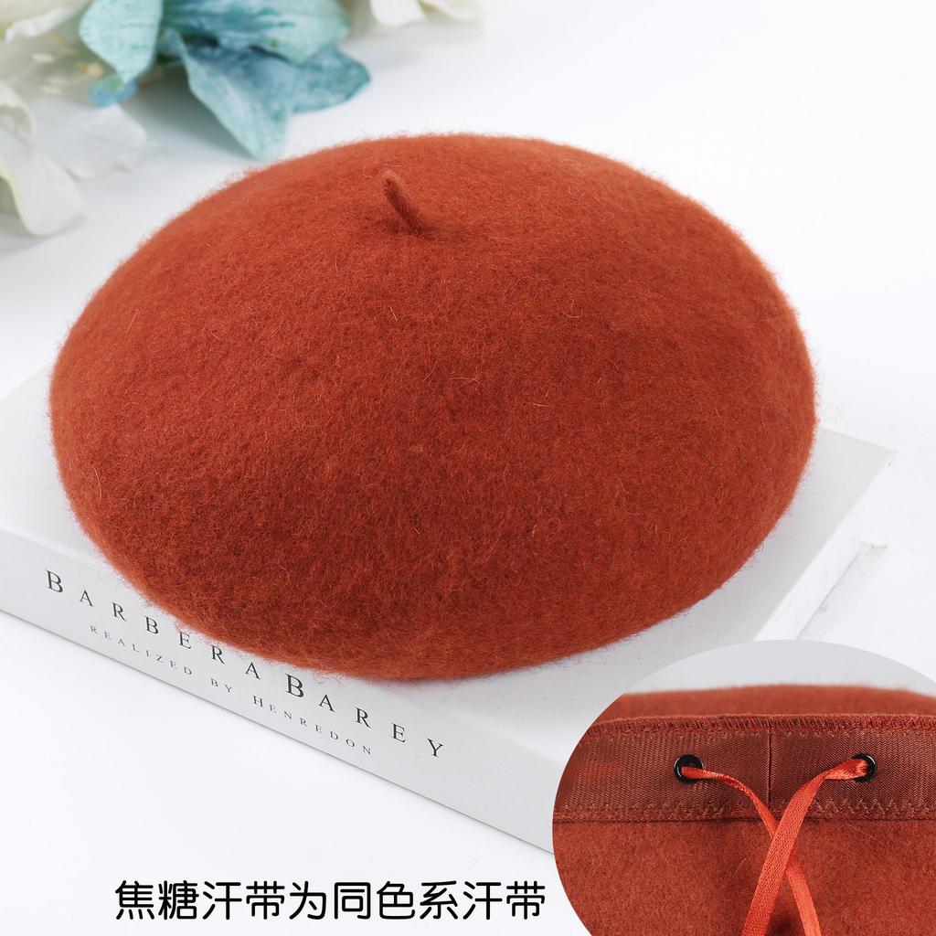 Spring and Autumn Winter New Beret Korean Edition Mushroom Women's Hat Breathable Pumpkin Hat Painter's Hat