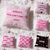Cute Valentines Day Cushion Cover Premium Comfort Reversible Pillow Cove -Two In One Design for Any Room & Car Interior