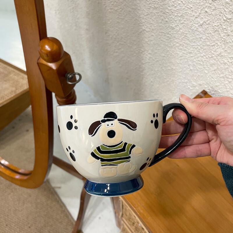

Cute Hand-Painted Dog Ceramic Mug