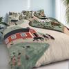3-Piece Bedding Pillowcase Quilt Cover Set Autumn Pastoral Landscape 2D Digital Printing Suitable For Bedroom Dormitory Decor