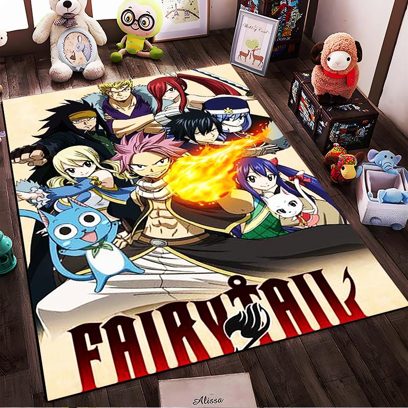Fairy Tail Anime Characters Print Rug Non-slip rug suitable for living room and bedroom sofas sofas.