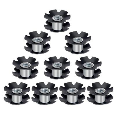 10Pcs Bicycles Headset Hanging Cores Fastening Bolts Star Nut Bike Fangled Nut Bike Headset Star Nut Enduring