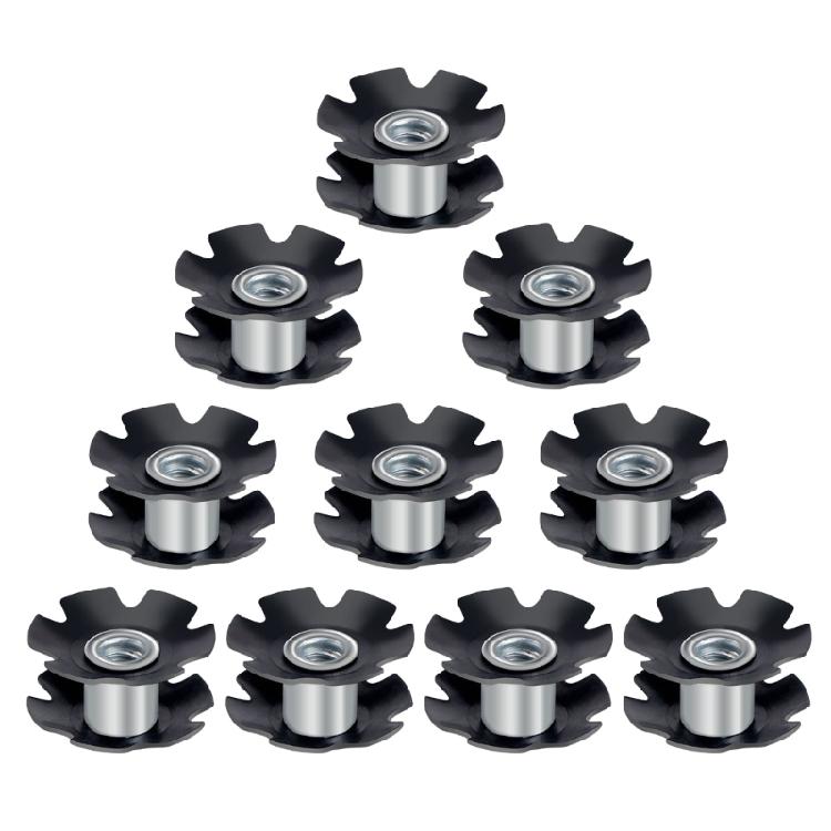 10Pcs Bicycles Headset Hanging Cores Fastening Bolts Star Nut Bike Fangled Nut Bike Headset Star Nut Enduring 1