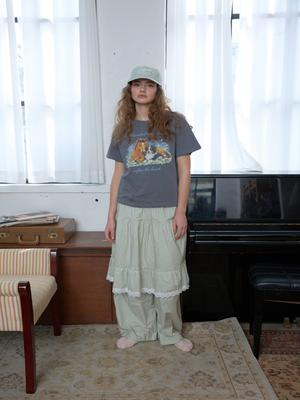 Naseohabi Meadow Lace String Pants_Soft Green