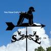Weather Vane Ornament: Outdoor Wrought Iron Spray-Painted Roof Decoration Metal Craft