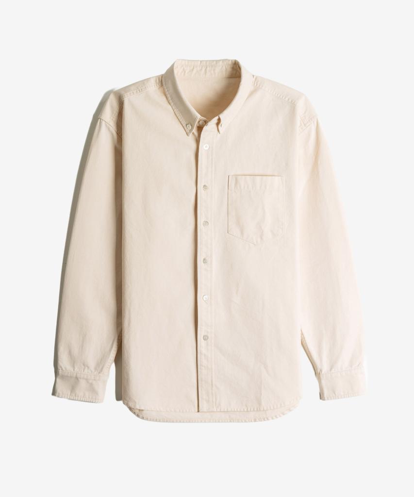 Heist Faded Heavy Cotton Shirt Ash Beige