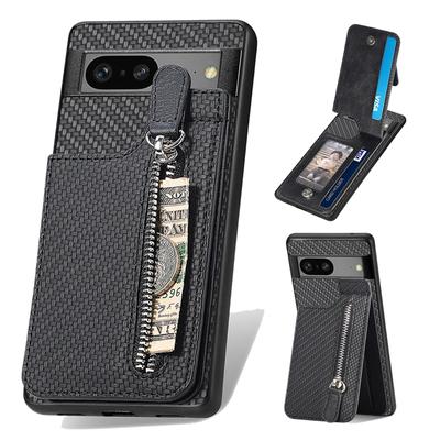 Autohouder Magneethoes voor Google Pixel 8 7A Pixel 7 7 Pro Kaartvak Rits Portemonneehoes voor Google Pixel 6A Pixel 6 6 Pro