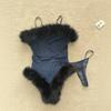 Womens Sheer Mesh Bodysuit Sexy Lingerie Set With Frayed Edges Party Clubwear
