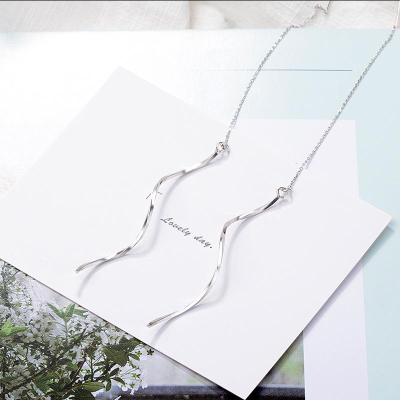 2025 Korean Style S-Shaped Tassel Wave Earrings for Best Friends