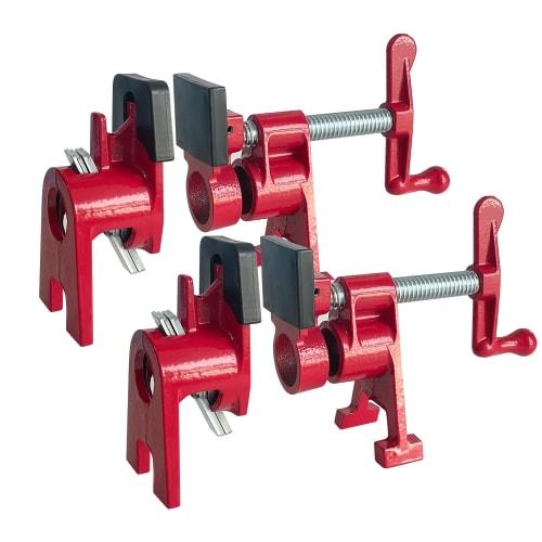 Socpuro 3/4" Pipe Clamps, Set of 2, Temporary Fastening & Tightening, Freestanding Cast Iron, Temporary Fastening Clamps, Pipe Clamps