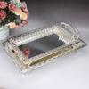 Recipiente Bandeja de Comida Multifuncional Bandeja de Exibição com Alça Organizador de Mesa para Biscoitos Stand de Exibição de Cupcakes Bandeja de Frutas