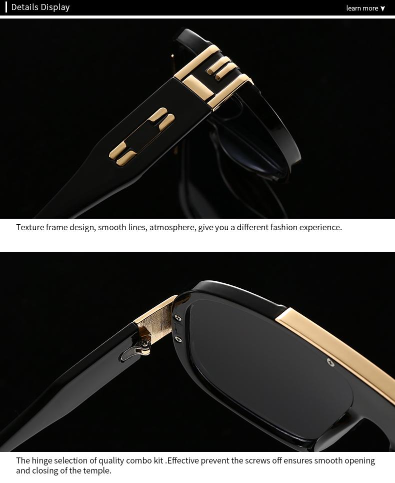  Export New Modern Retro Large Frame Men'S Sunglasses Ins Style Street Shooting Big Brand Ink Lh267