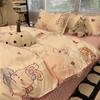 Cartoon Color Matching Four-piece Set Quilt Cover Bedding Quilt Cover Dormitory Bed Single Three-piece Set
