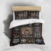 Scandinavian Folklore Motifs Viking Duvet Cover Microfiber Northern Germanic Culture Mjollnir for Women Men Bedroom Decorations