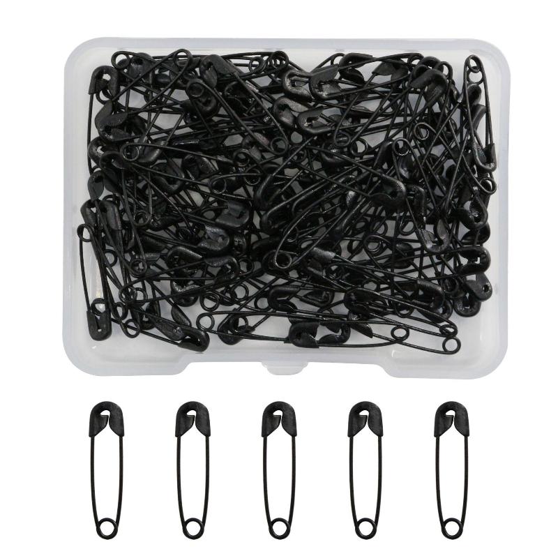 120PCS Mini Safety Pins with Storage Box 19mm Colored Safety Pins for Crafting Sewing Fastening Clip Button for Garment Hang Tag