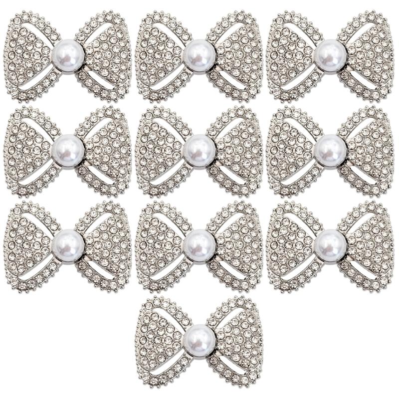 10Pcs Elegant Bowknot Waist Cincher Buckles Clasps Alloy Metal Waist Tighteners Waistband Adjusters For Jeans Trousers