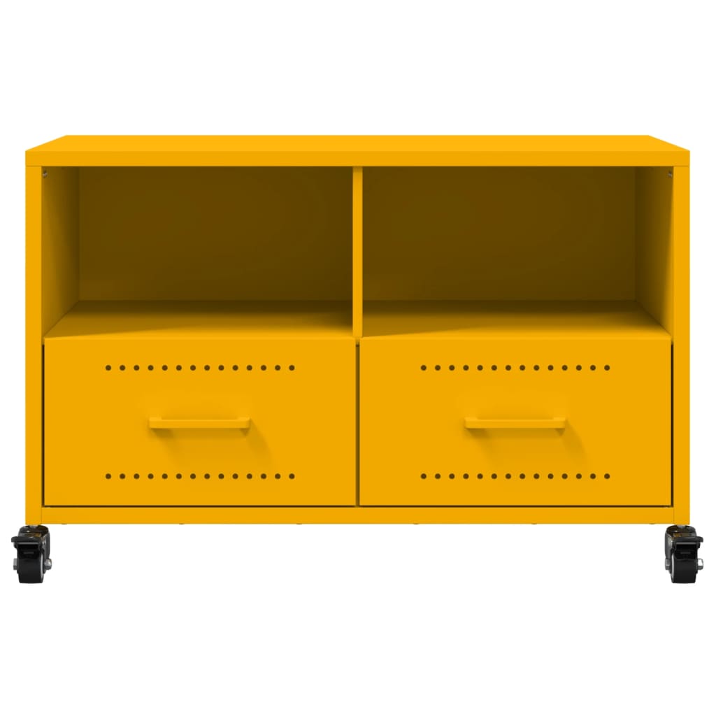 TV Cabinet Mustard Yellow 68 x 39 x 43.5 cm Cold Rolled Steel