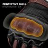 Vintage Leather Motorcycle Gloves Breathable Perforated Design Touchscreen Compatible Men Riding Gloves for Cafe Racer Cruiser