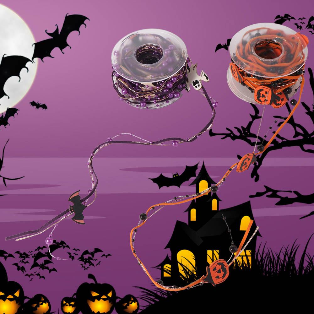Ghost Halloween Decorative Ribbon Beads DIY Ribbon Strips  Party Decor