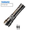 Portable Led Flashlight USB Rechargeable Zoomable Torch Strong Light 6 Mode Tactical Lamp for Camping Fishing Emergency Lantern
