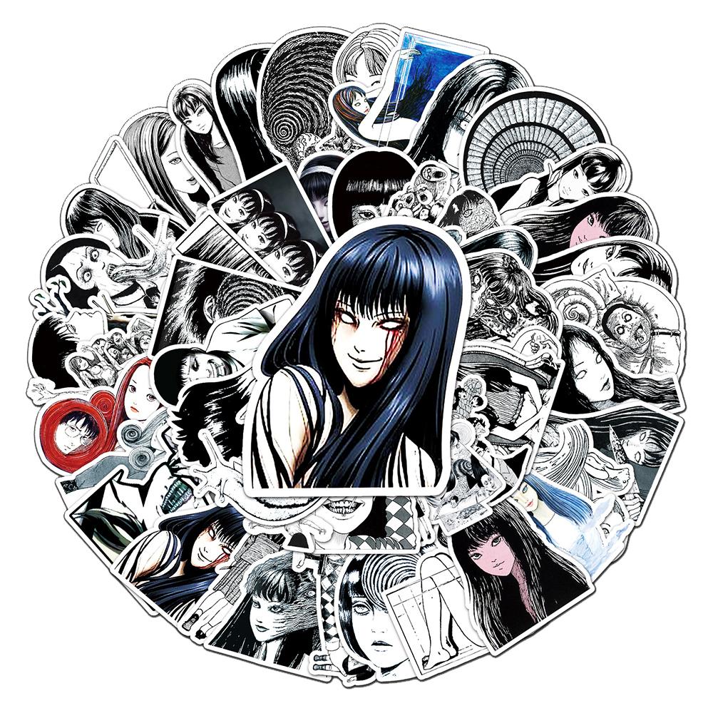 10/30/50pcs Kawakami Tomie Cartoon Stickers Horror Anime Girl Graffiti Decals DIY Water Bottle Laptop Phone Cool Sticker Packing