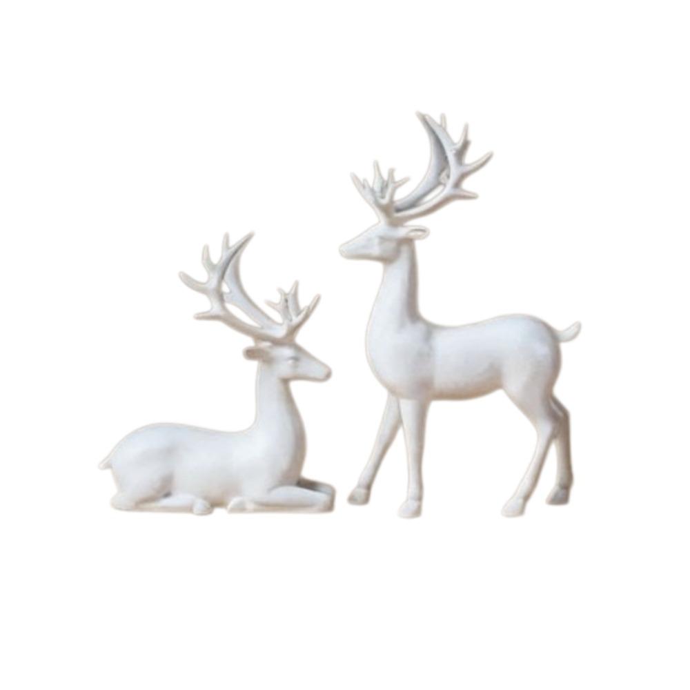 Sitting/Standing Position Deer Desktop Ornament Creative Christmas Deer Statue Office Desktop