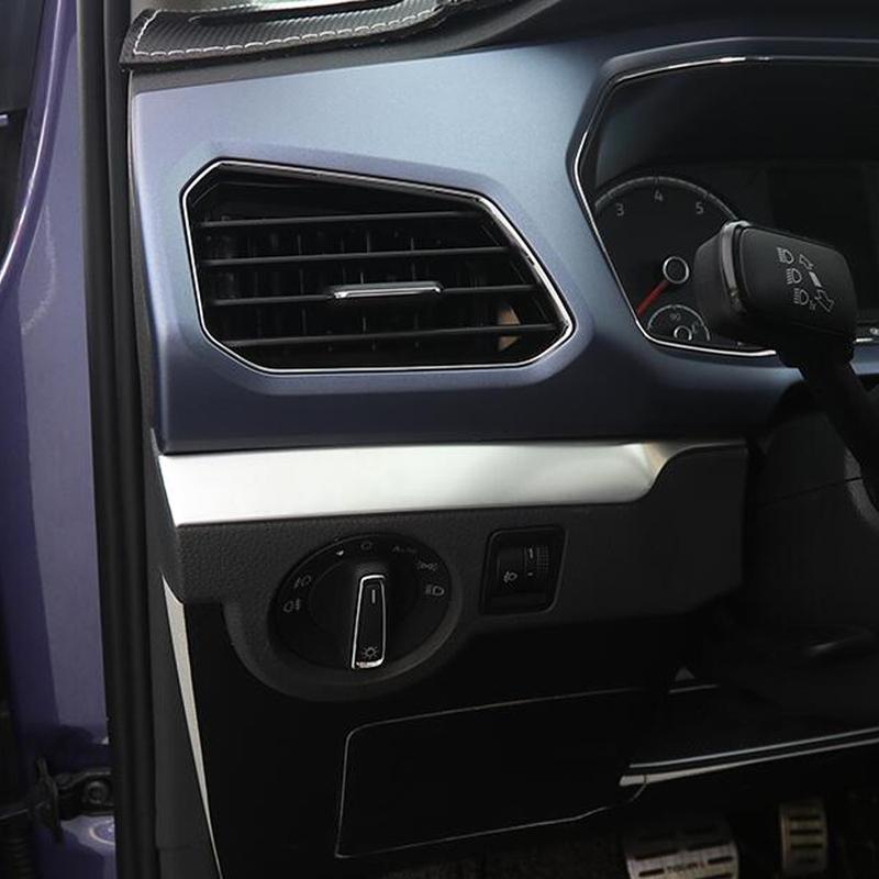 Glove Box Cover Stick Trim Middle Console Control Dashboard Panel 2PCs For Volkswagen VW T-cross Tcross