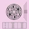 1pc Moon Phase Metal Wall Art Sacred Geometry Yoga Decor Golden Silvery Black Home Scene Themed Party Decoration Housewarming Gift