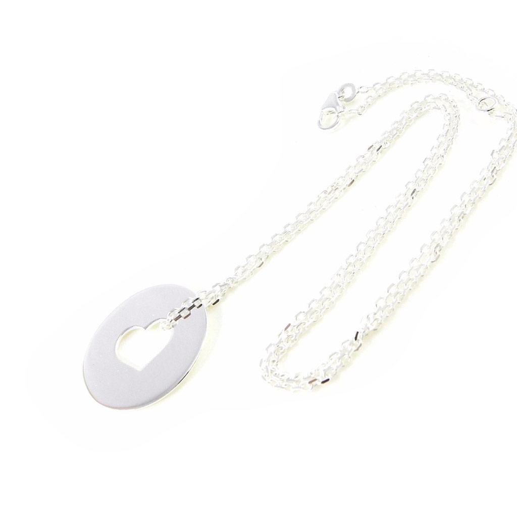 Les Trésors De Lily [C6338] - Silver 'Love' Necklace