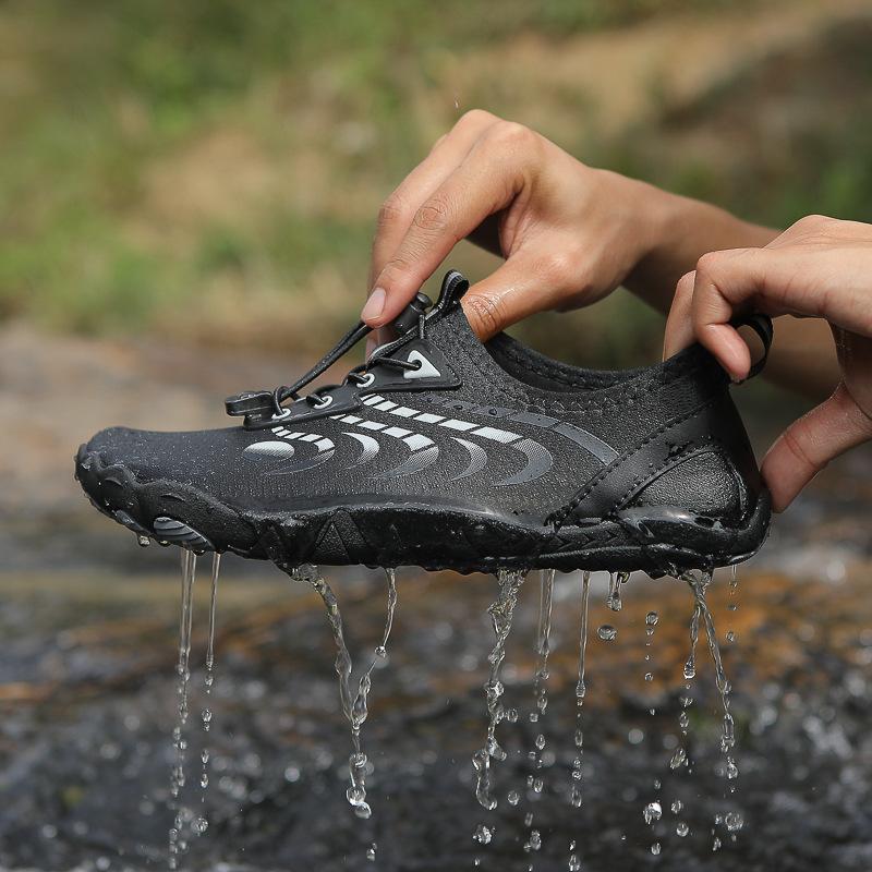 

Обувь для альпинизма и забродного пляжа для мужчин и женщин, нескользящая, износостойкая, быстросохнущая и дышащая, для занятий фитнесом в помещении 36 чёрный