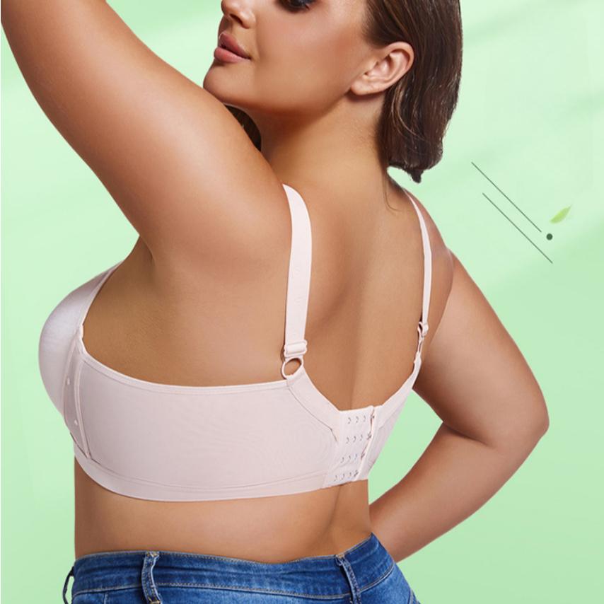 European and American Light-weight Plus-size Underwear Silky Glossy Cloth Splicing Sexy Gathered Breathable Bra