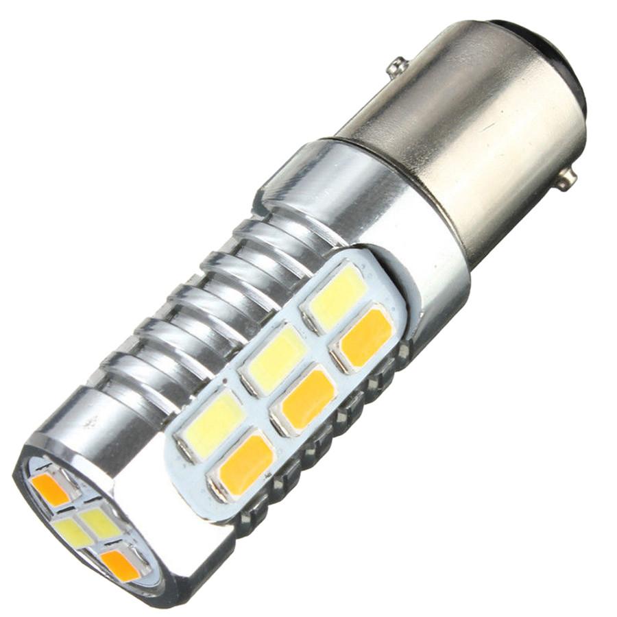 2pcs 1157/BAY15D SMD 5630SMD Amber White Switchback LED Turn Signal Light Bulbs