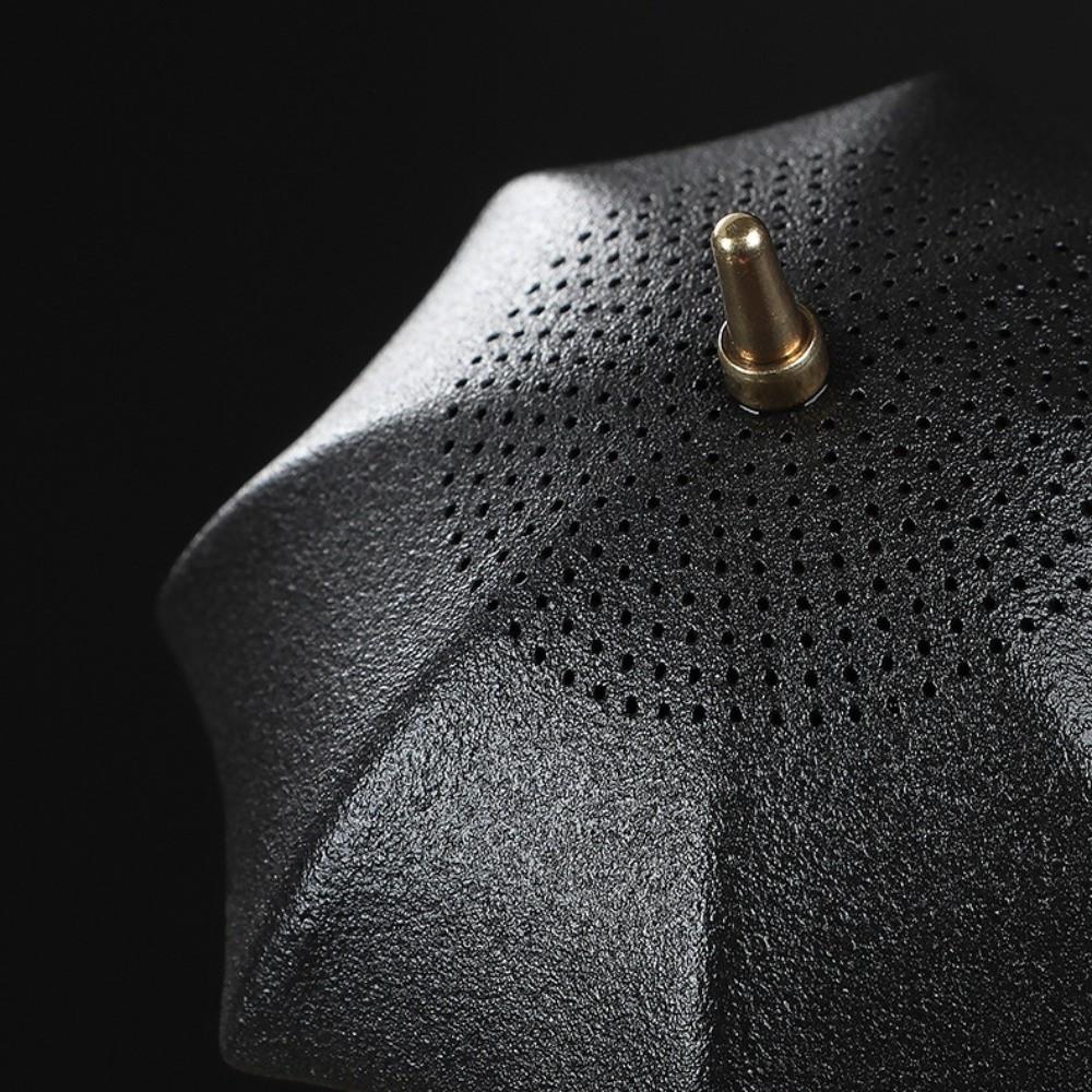 Ceramic Umbrella Tea Strainer Chinese Style Traditional Tea Infuser Tea Tray Set with Tassel Creative