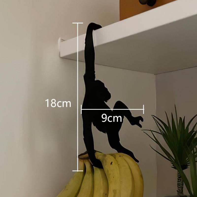 Kitchen Wall Door Metal Hook Key Hanger Cat Tail Monkey Shaped Decor Holder Clothes Storage Rack Hook Tool Home Accessories