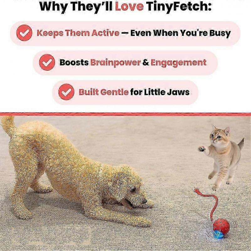 Tiny Interactive Cat Toys Ball Automatic Moving Cat Toys Ball Interactive Rolling Dog