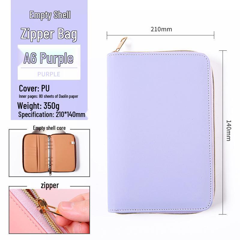 

Кожаный блокнот-планер А6 на молнии для бизнеса