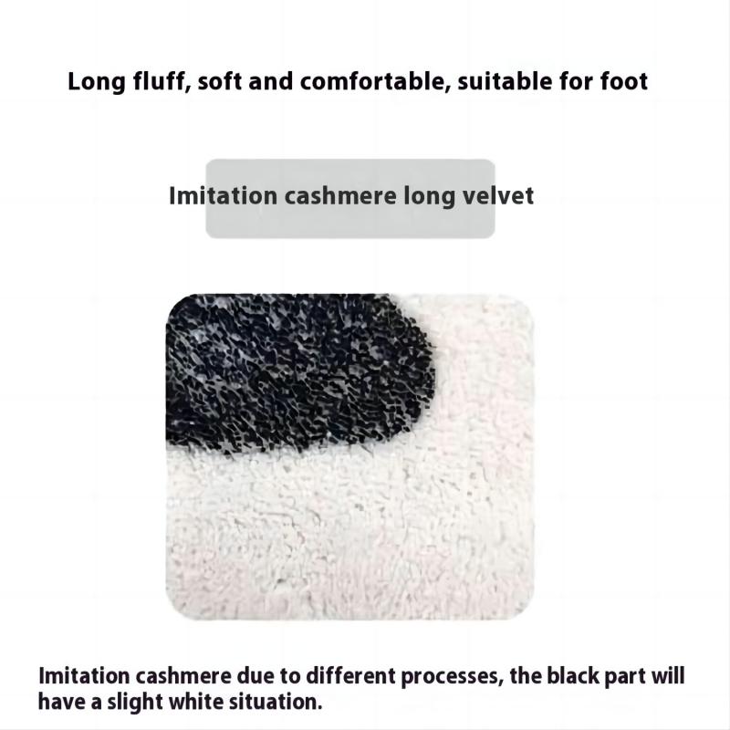 Cartoon Cute Cashmere-Like Rug for Girls' Room Decor Bedside Rug for Children's Room Long Soft Floor Mat