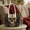 Gothic Skull Print Casual Tote Bag Fashion Daily Carry Shoulder Bag