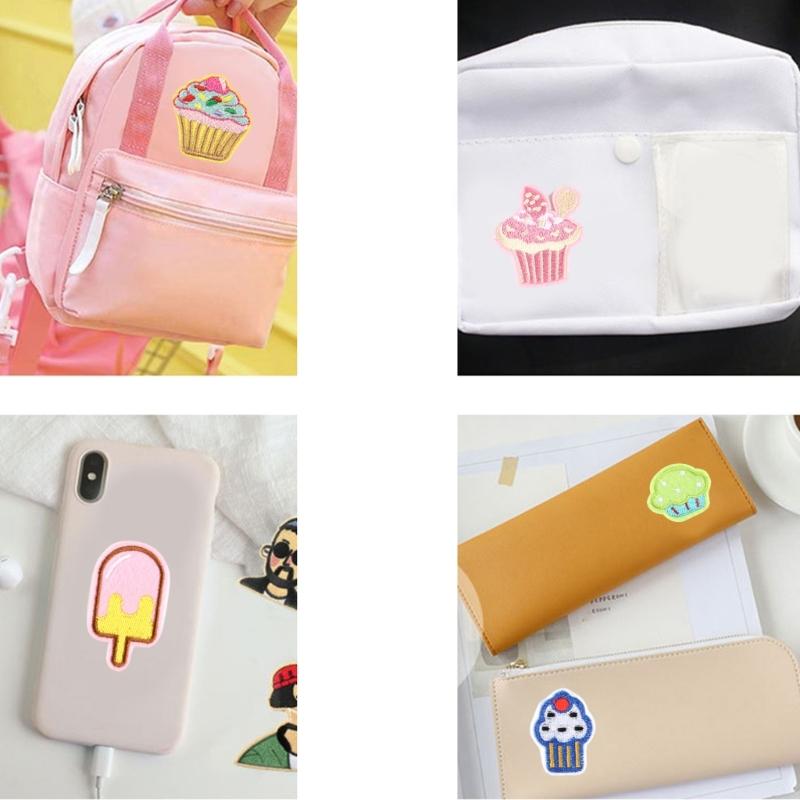 14 Pcs Food Sewing Patches Cake Applique Patches Embroidered Patches Iron On Patches Repair Patches for Jeans Bag