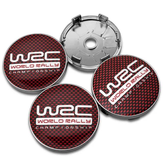 4PCS 56MM 60MM WRC World Rally Championship Emblem Car Wheel Center Cap Hubs Cover Badge Auto Styling Accessories