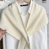 Neck Protection Triangular Scarf Solid Color Shawl Wrap Fashion Women Shawl  British Style