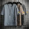 T-shirt stampata a maniche corte con scollo tondo casual retrò moda estiva da uomo