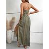 Women's Sleeveless Tribal Print Maxi Dress Empire Waist Sundress